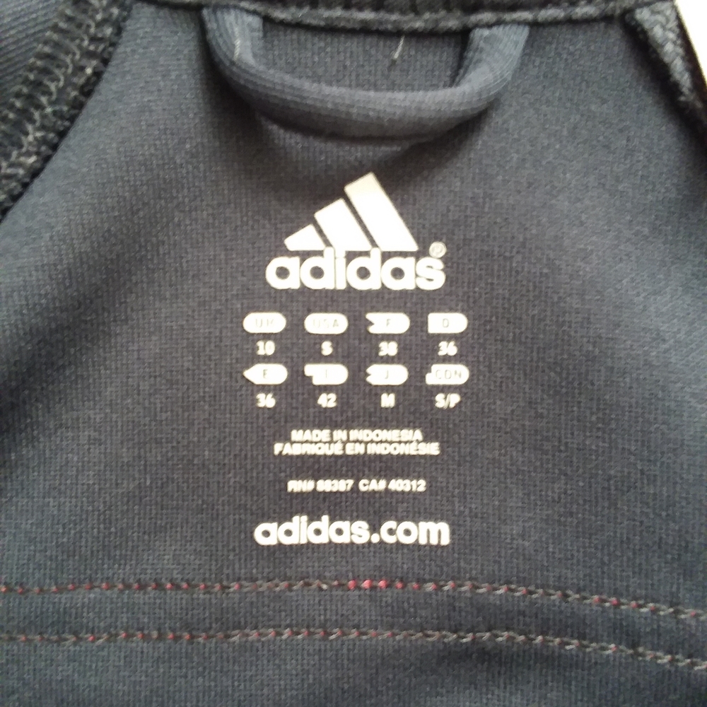 Adidas long sleeve zip-up grey pink jacket - Picture 8 of 8